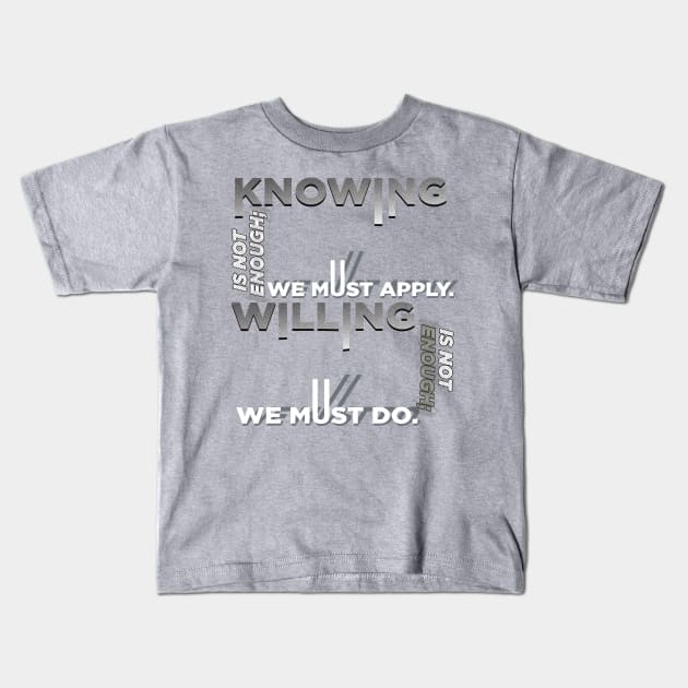 Quotes educational quotation Kids T-Shirt by TeeText